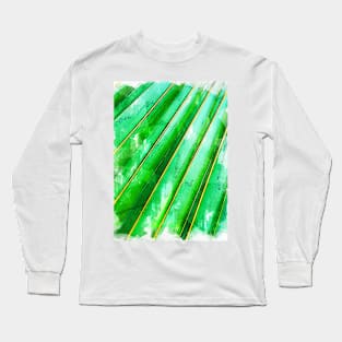 Green Tree Leaves Close Up - For plant lovers Long Sleeve T-Shirt